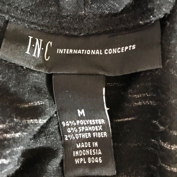 Black Cowl Neck Moto Zip Up Sweater Jacket SZ M - Picture 4 of 4